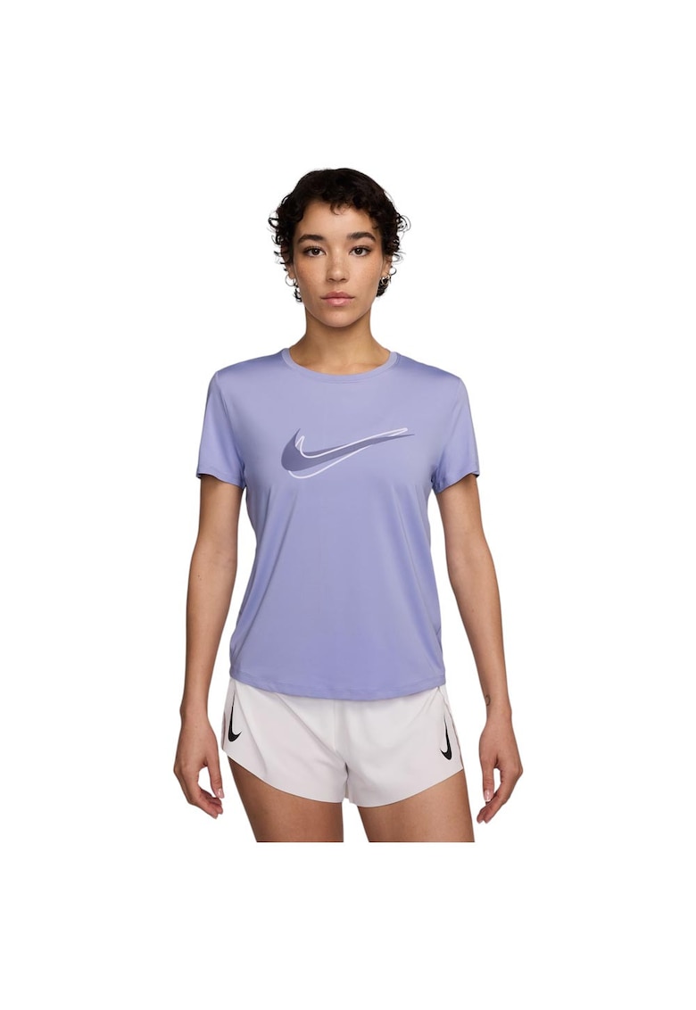 Tricou sport One Swoosh - material usor - uscare rapida - mov - poliester