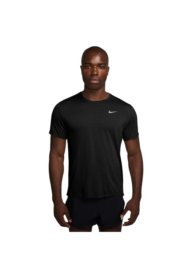 Tricou sport Miler Breathe - scurt - negru - poliester - tehnologie Dri-FIT