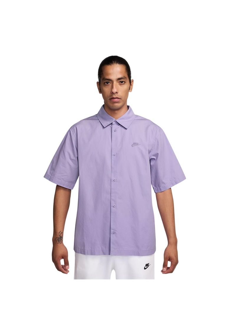 Camasa Club cu maneca scurta - bumbac moale - confortabil - mov