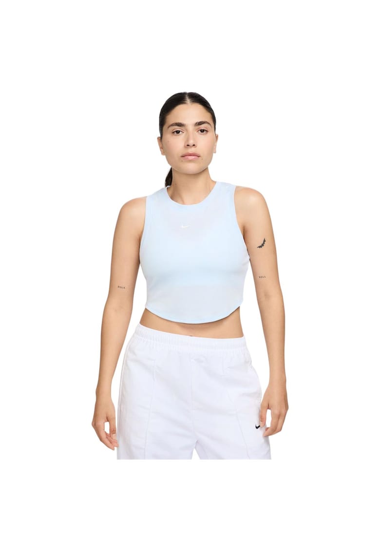 Maiou sport dama model Sportswear Chill Knit - culoare alb - material poliester