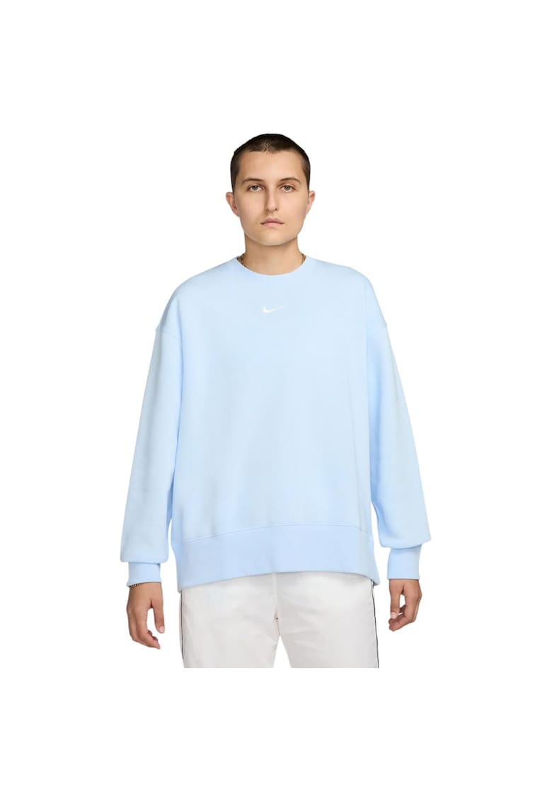 Hanorac sport dama Phoenix Fleece - guler rotund - bumbac - albastru