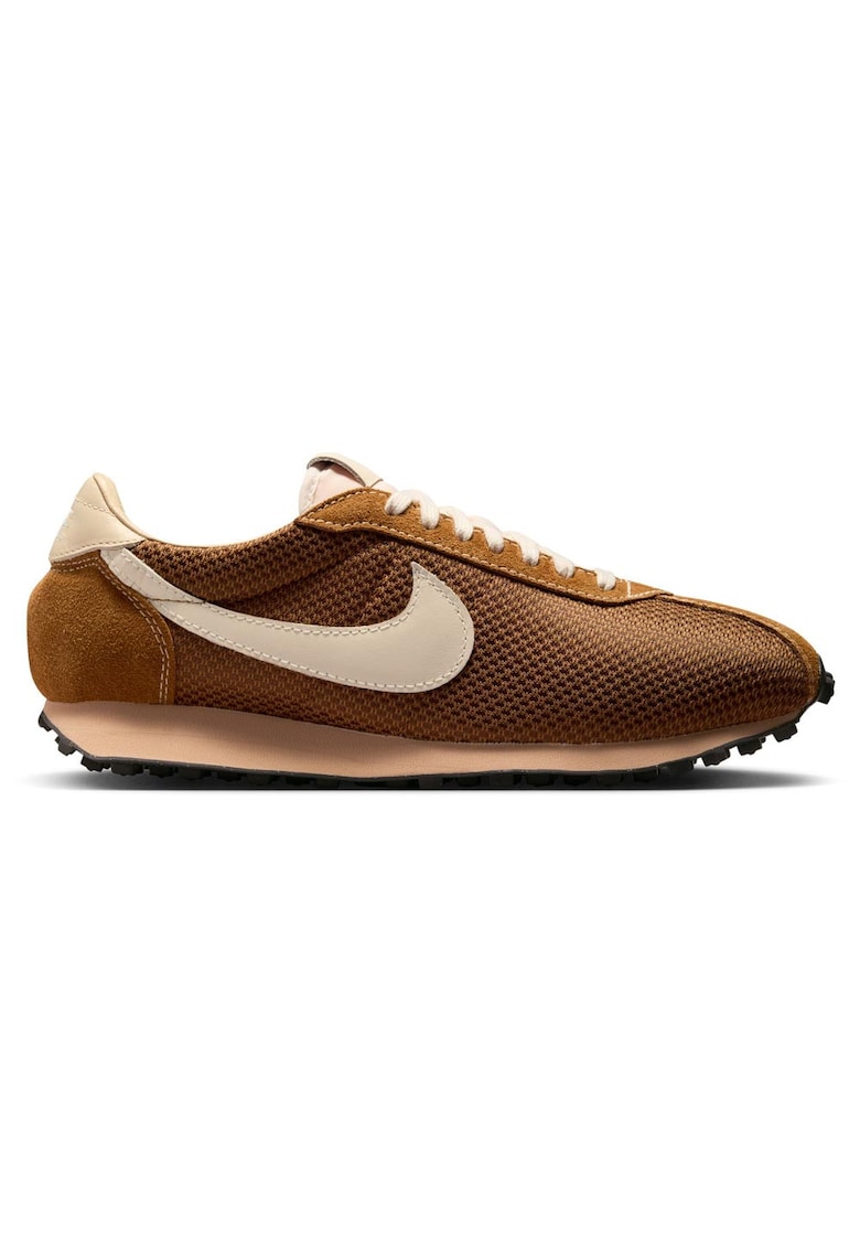Pantofi sport copii LD-1000 - stil retro - piele intoarsa si textil - pentru baieti - maro -