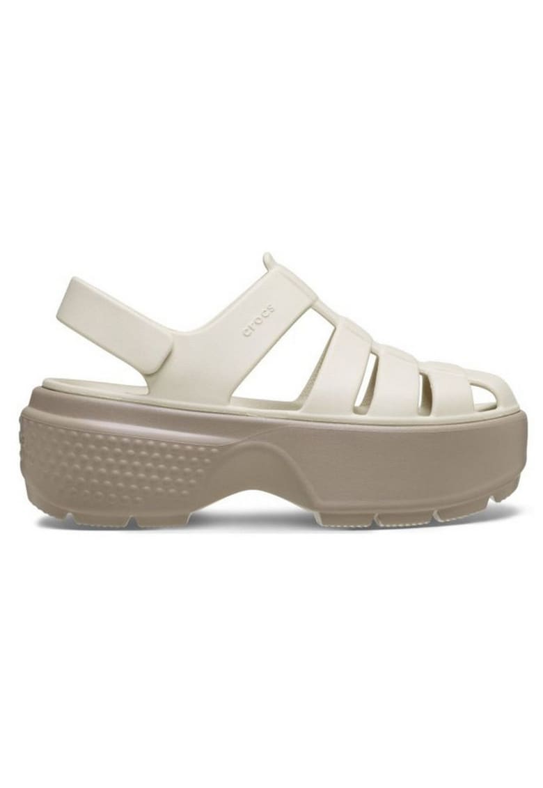 Sandale dama Stomp Fisherman - design modern - talpa extra groasa - sintetic - bej