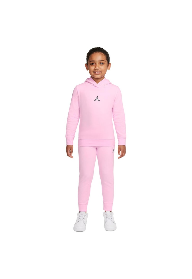 Trening lifestyle copii roz - bumbac - cu gluga integrata si logo Jumpman