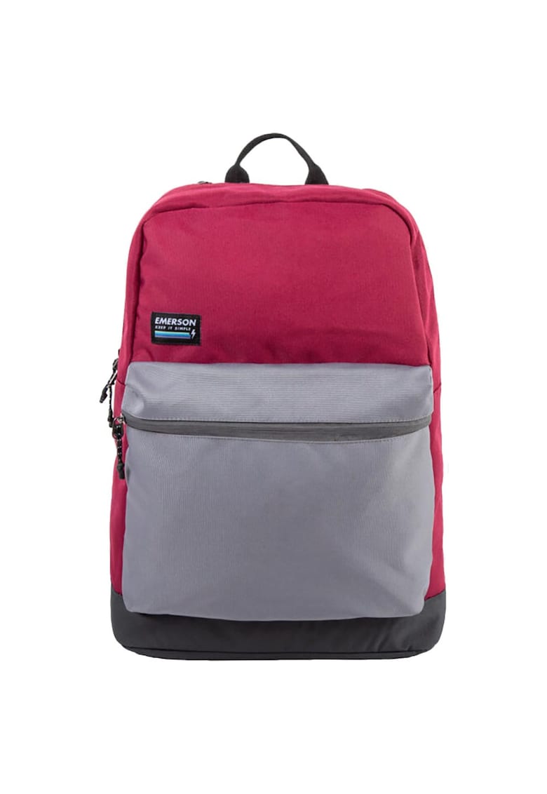 Rucsac - 30x14x46cm - 19L - poliester - gri/roz