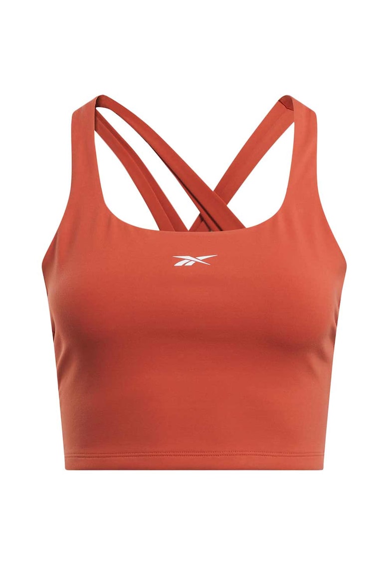 Maiou sport dama Lux - design sportiv - material respirabil - portocaliu - nylon/elastan -