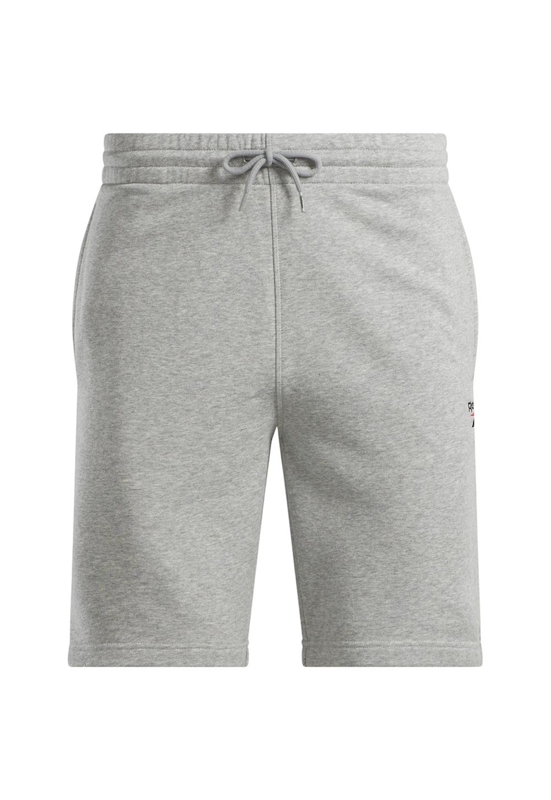 Pantaloni scurti barbati 100221793 - talie elastica - bumbac/poliester - gri