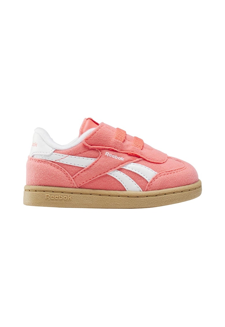Pantofi sport Smash Edge - piele intoarsa - inchidere cu velcro - roz - material sintetic