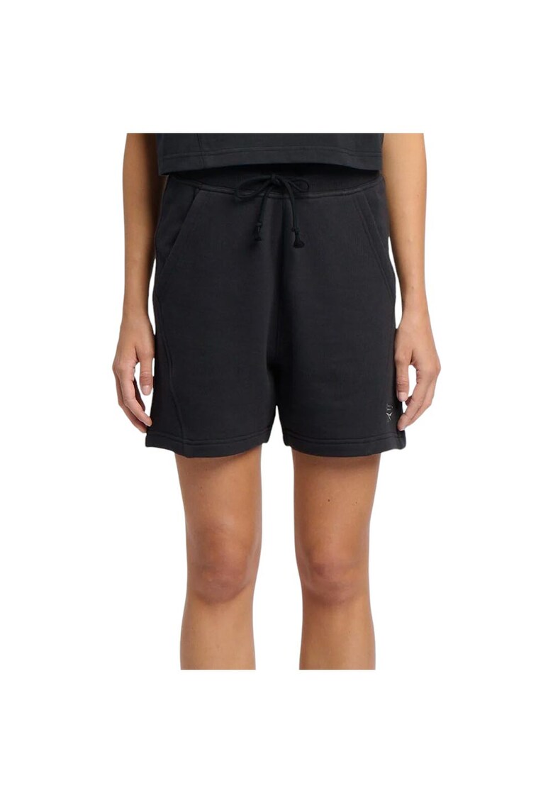 Pantaloni scurti Icon Elements - talie elastica - negru - bumbac