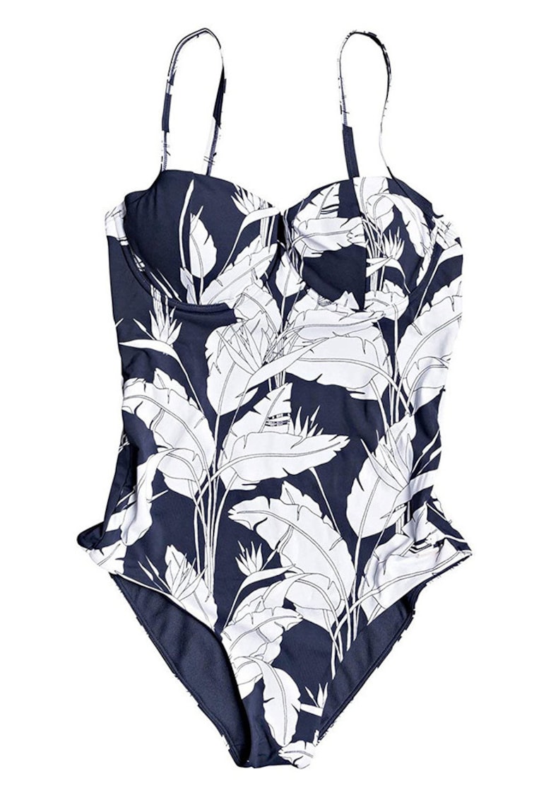Costum de baie dama - Beach Classics - alb-albastru - imprimeu -