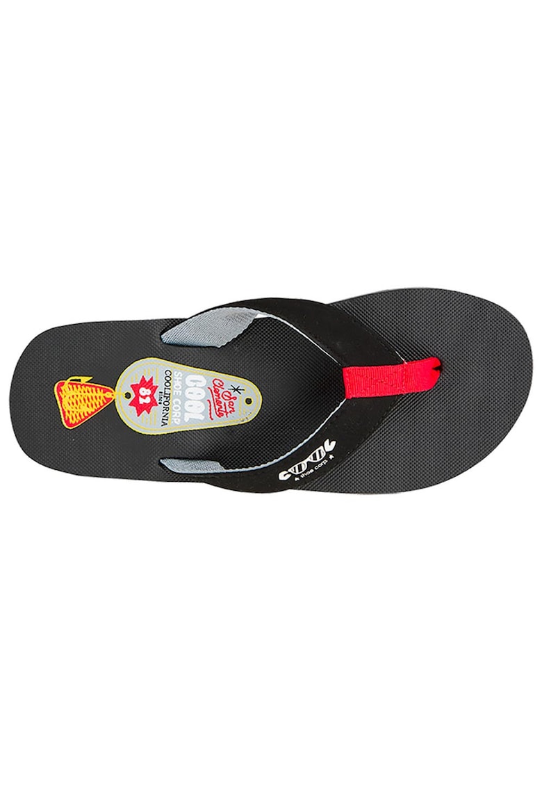 Slapi S1SLA001 - piele nabuc - negru - talpa cauciuc