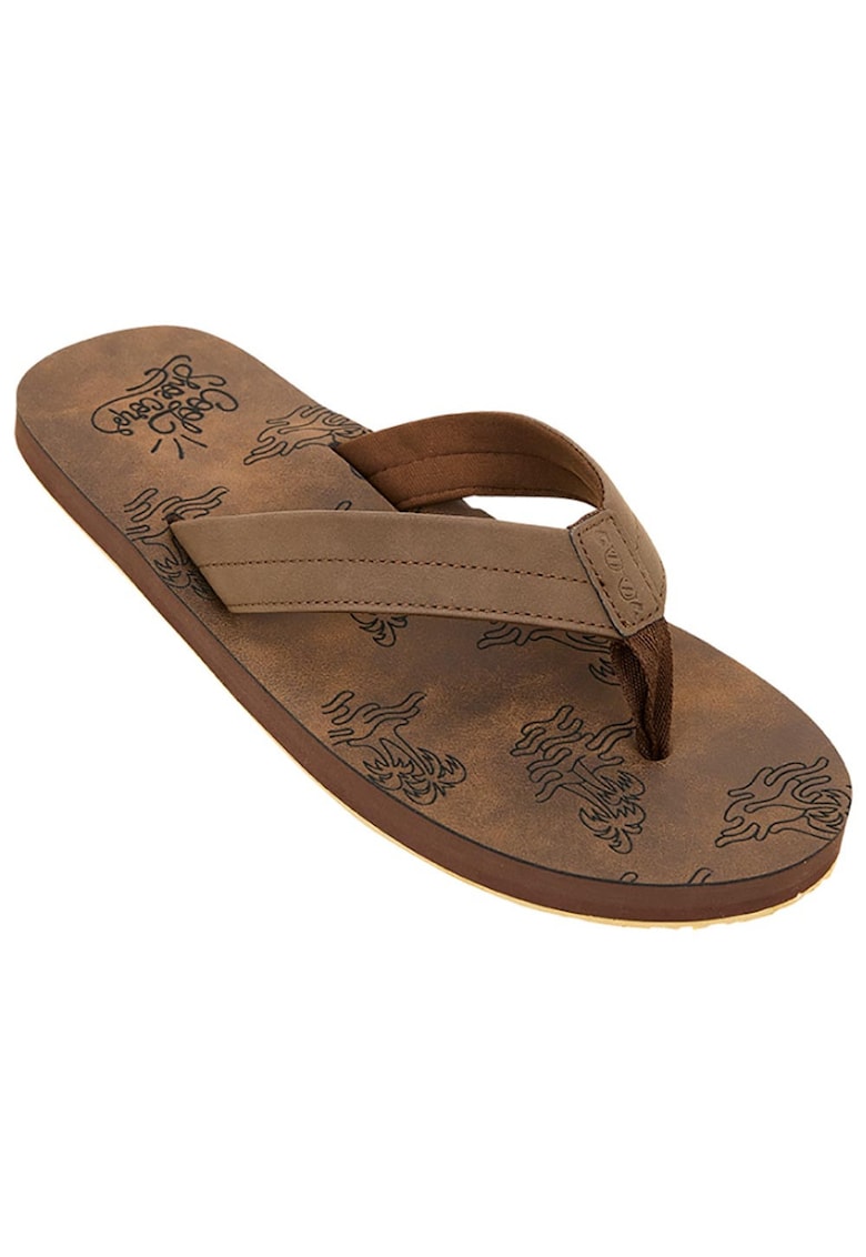 Slapi barbati - design tropical - talpa din cauciuc