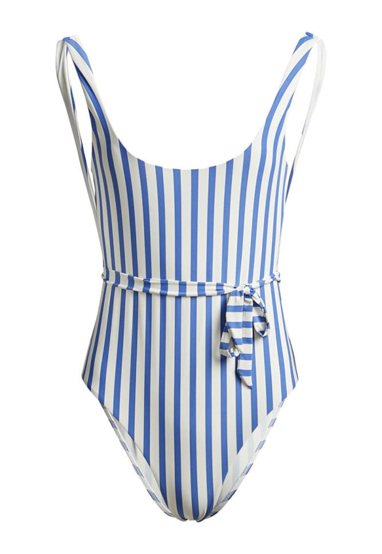 Costum de baie dintr-o singura piesa - cu dungi - alb-albastru -