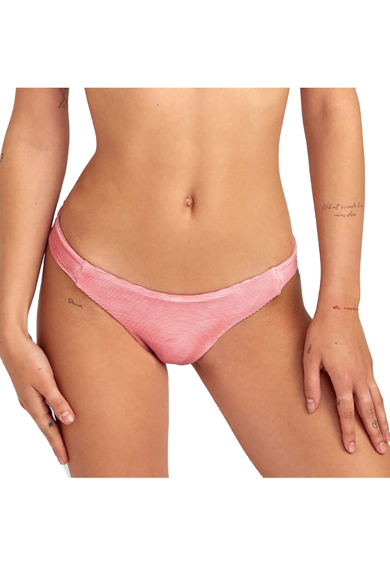 Costum de baie dama - Salt Wash - roz - tricotat cu nervuri