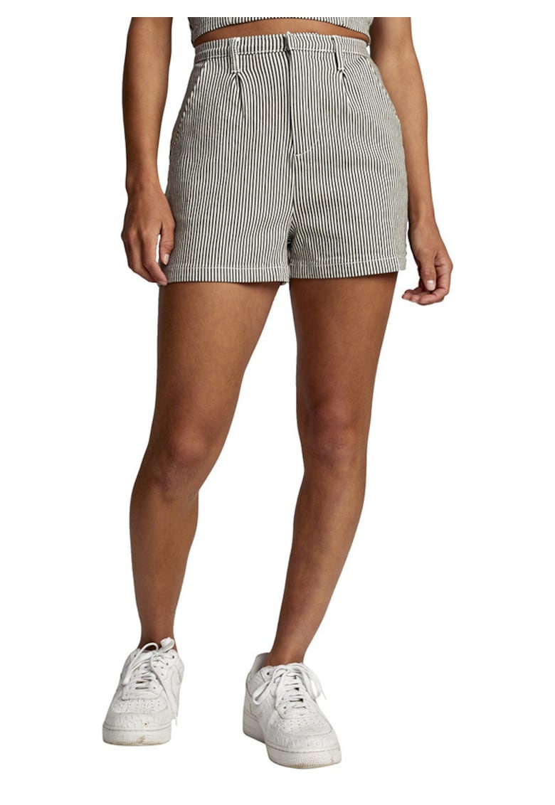 Pantaloni scurti dama W3WKRDRVP1 - Gri - Talie inalta
