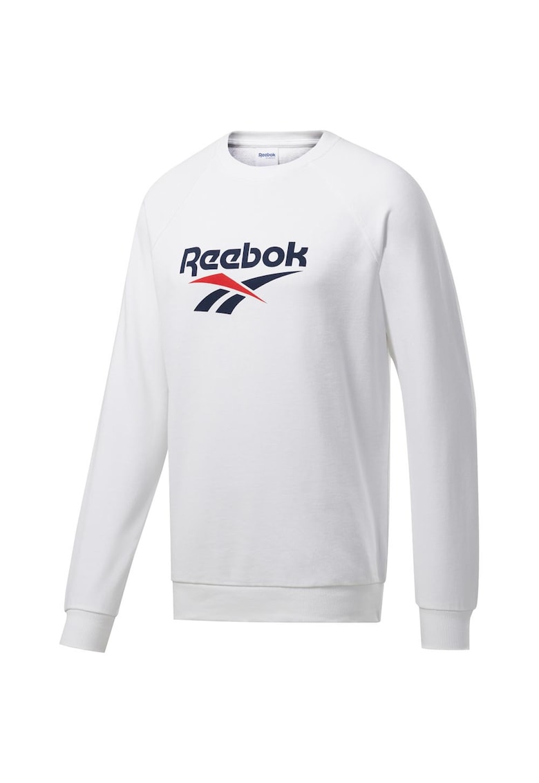 Hanorac sport croiala lejera - alb - bumbac -