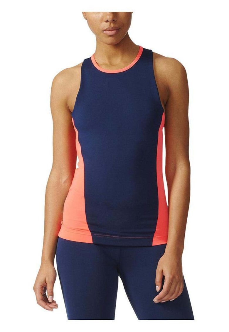 Maiou sport dama Adidas - multicolor - tesatura climalite - croiala compresiva - protectie UV UPF 50+ -