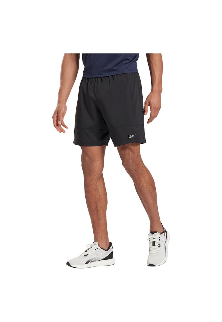 Pantaloni scurti sport de alergare - negru - poliester -