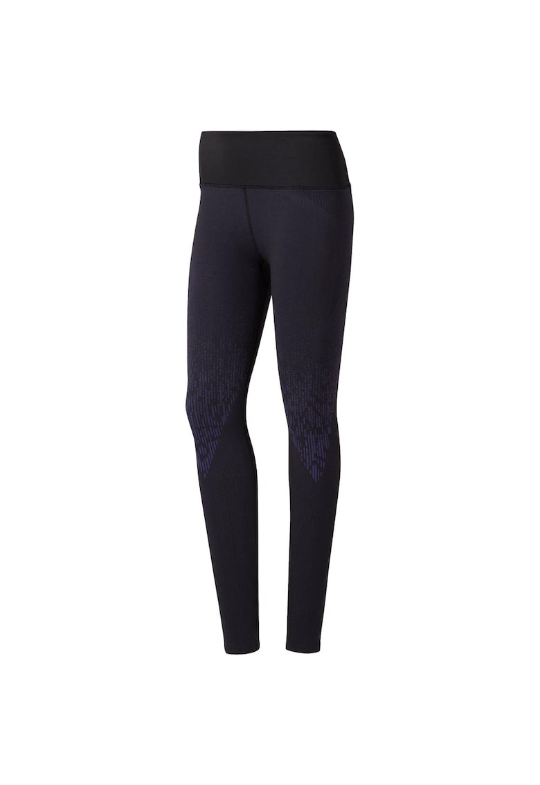 Pantaloni sport dama - colanti antrenament - talie inalta - negru - material tehnologic