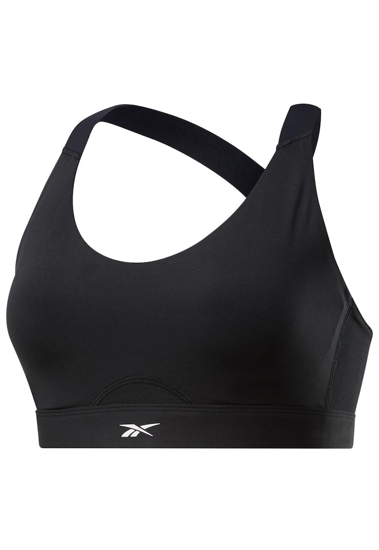 Bustiera sport suport ridicat - neagra - poliester/elastan -