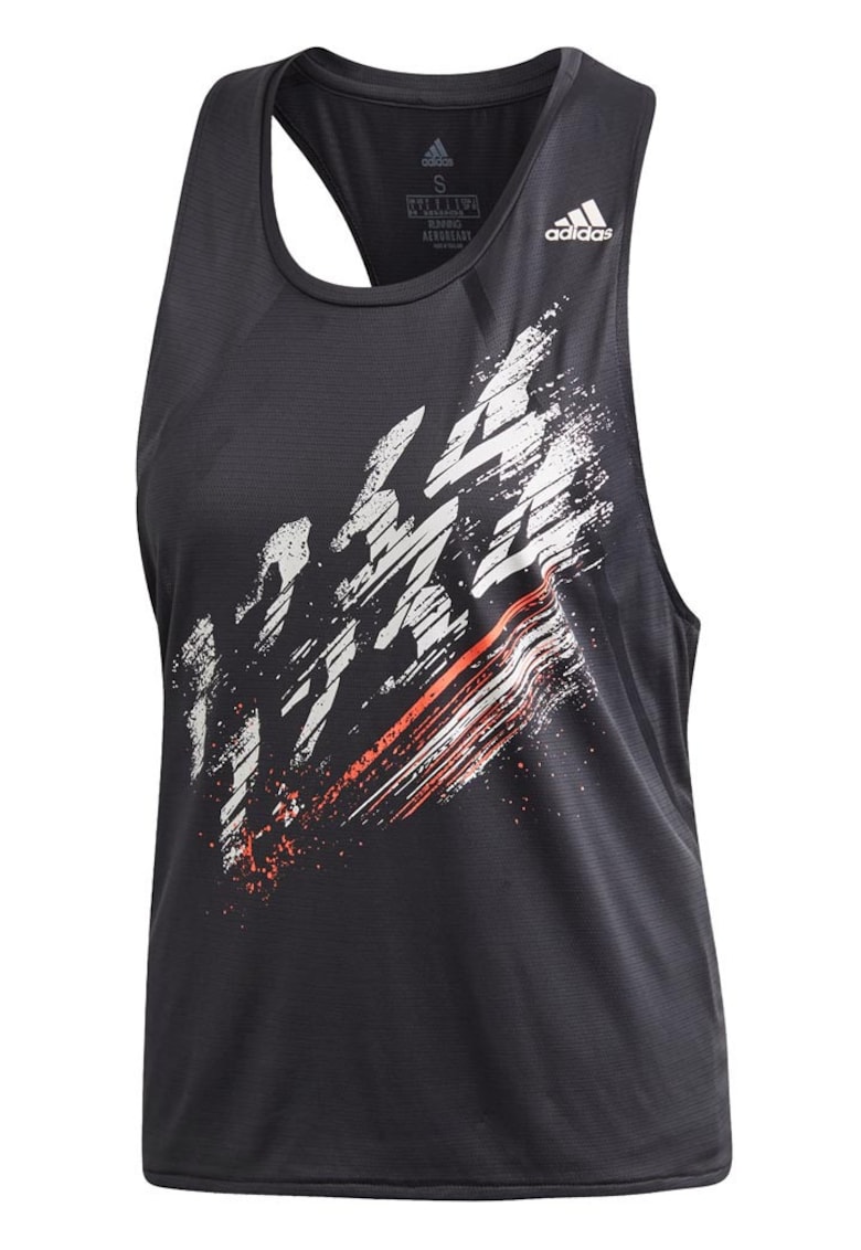 Maiou sport Adidas - design punk rock - uscare rapida - negru - poliester reciclat -