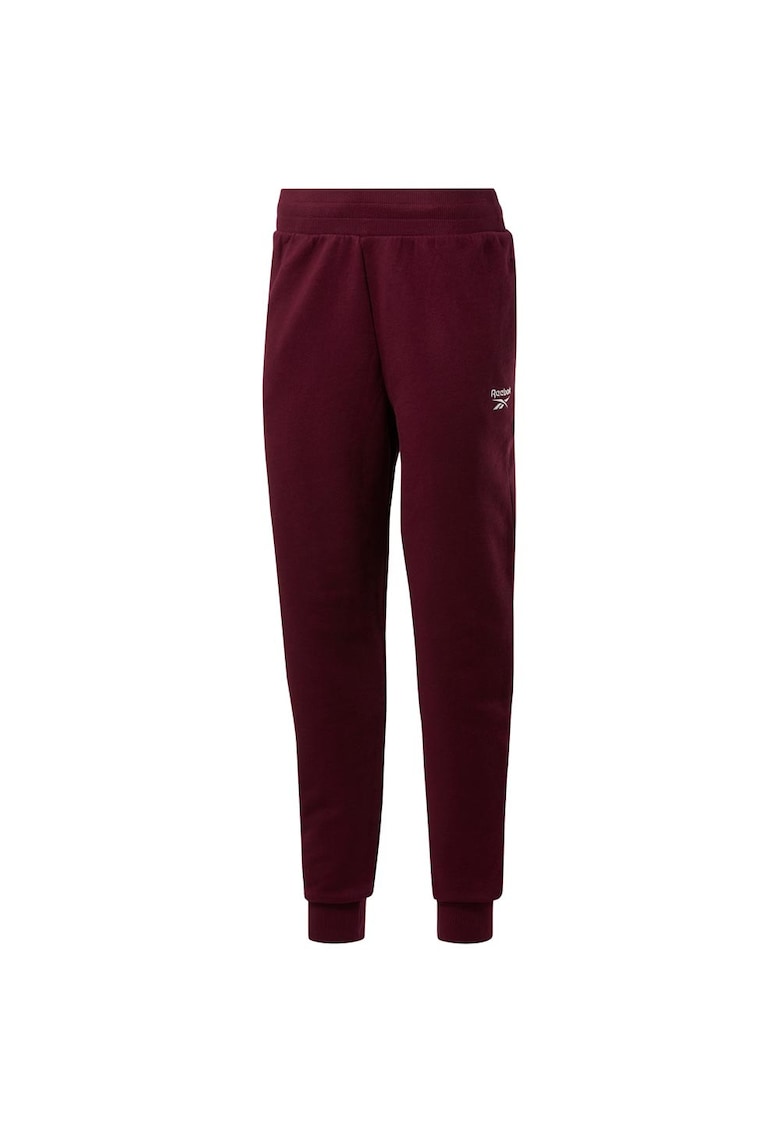 Pantaloni sport dama croiala normala - talie elastica - visiniu - bumbac french terry