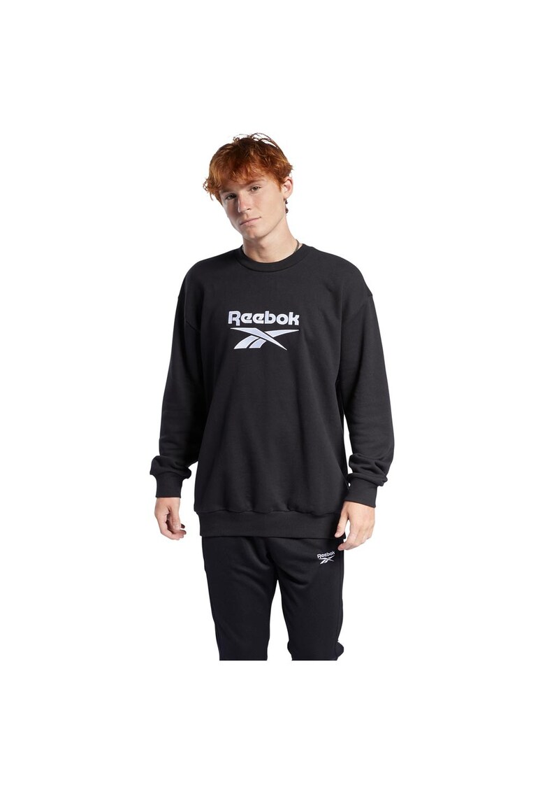 Hanorac sport oversize - negru - bumbac organic