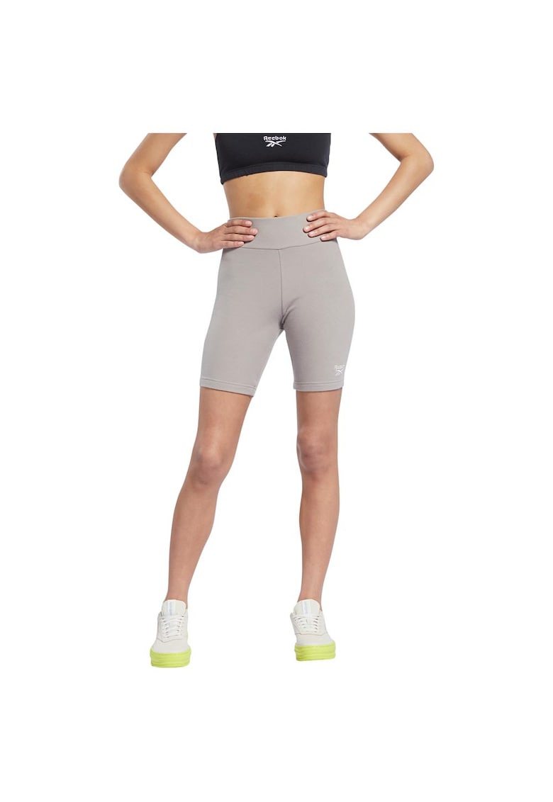 Pantaloni sport dama pantaloni scurti mulati - talie elastica - gri - bumbac/elastan -