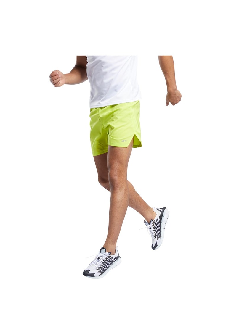 Pantaloni scurti sport barbati elemente reflectorizante - poliester - verde
