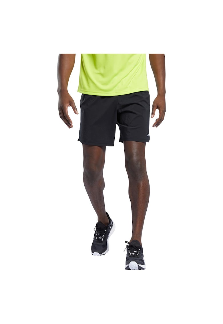 Pantaloni sport scurti - reflectorizanti - negru - poliester reciclabil -