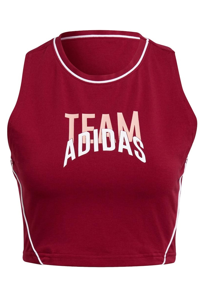 Maiou sport dama - Collegiate - croiala mulata - rosu - bumbac si poliester reciclat -