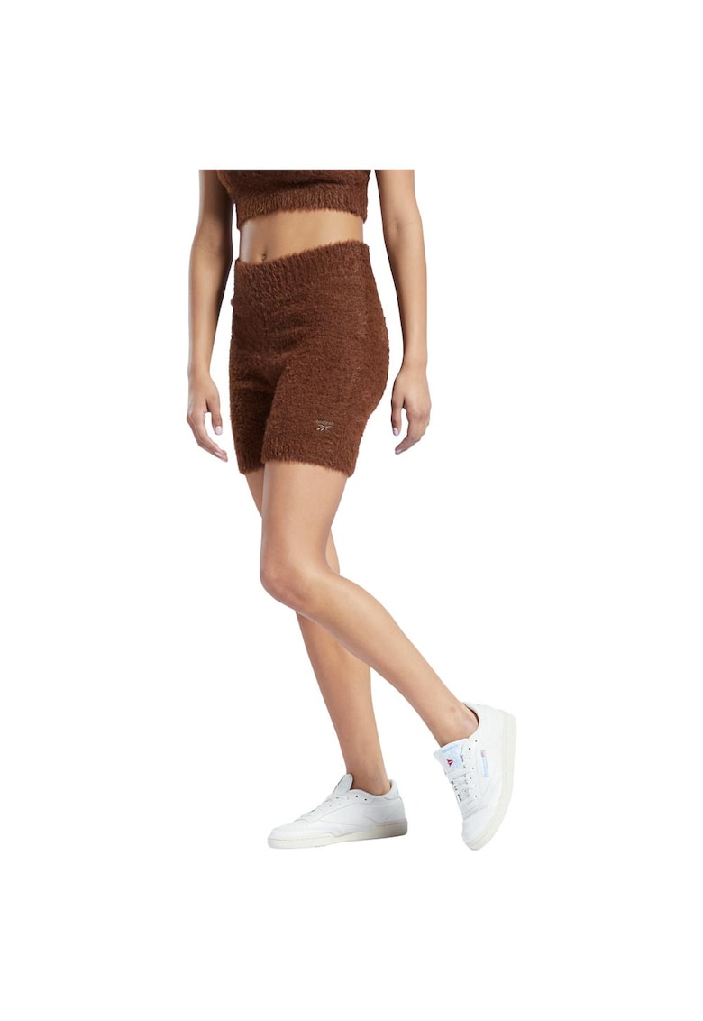 Colanti scurti talie inalta - 100% poliester - maro