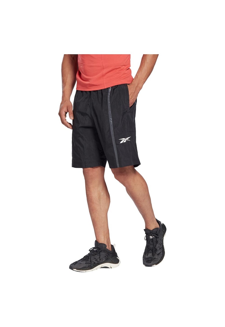 Pantaloni scurti sport barbati regular fit - impermeabili - negru - nylon