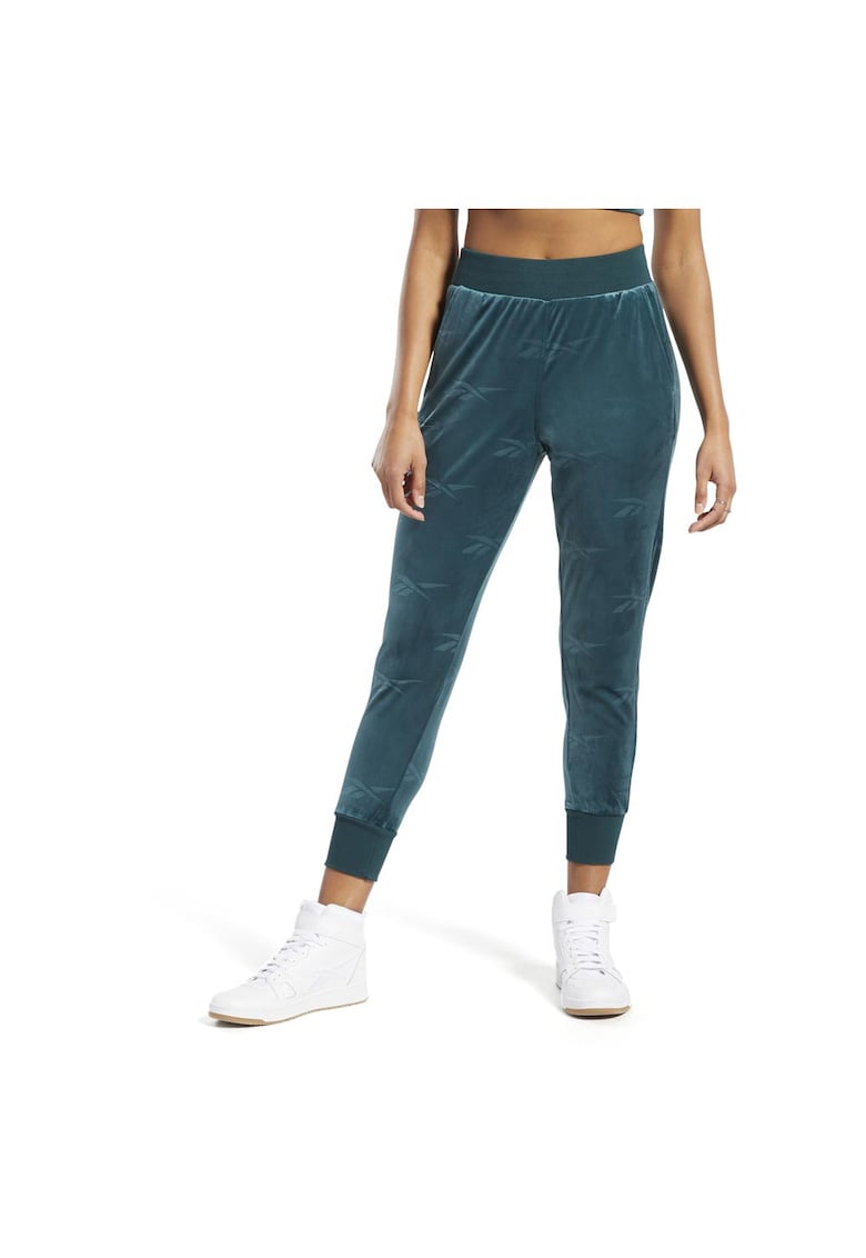 Pantaloni sport dama - colectia - slim fit - verde - catifea