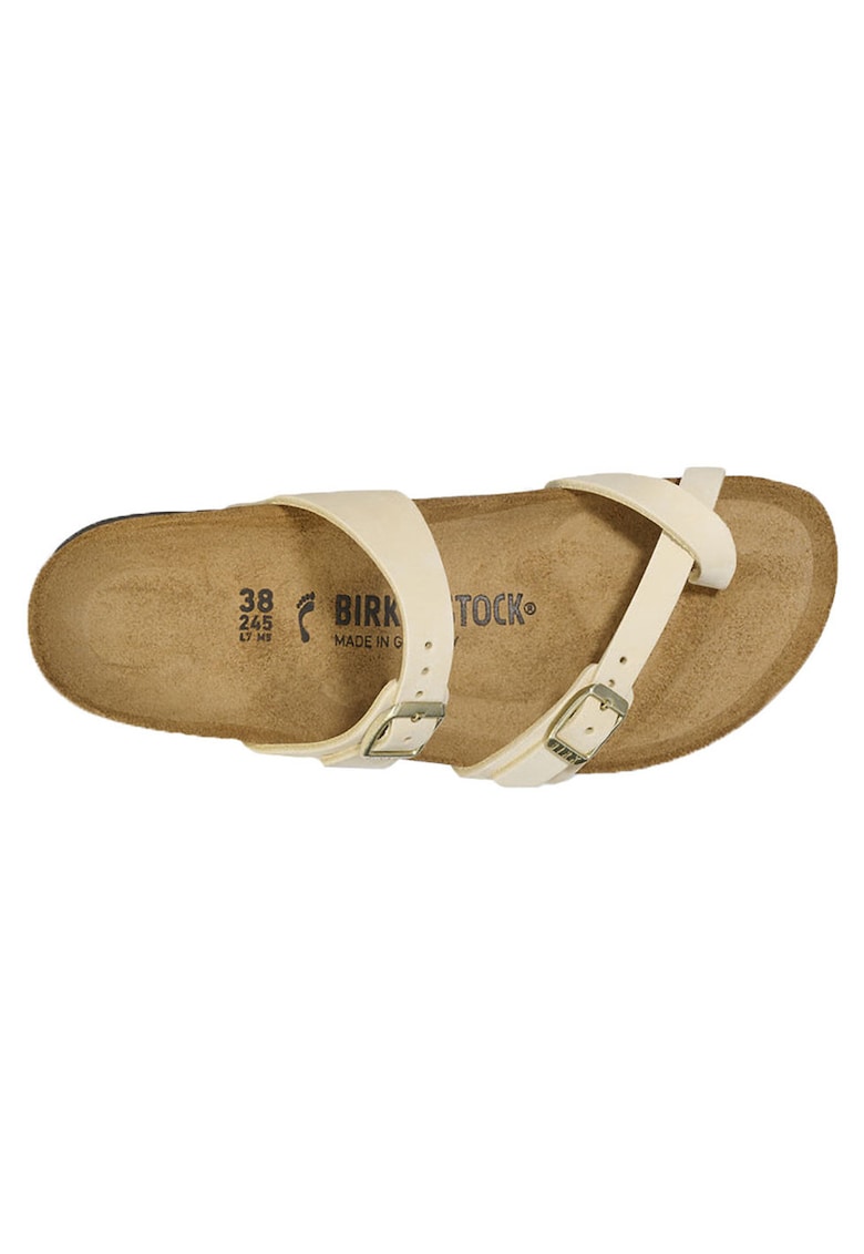Papuci dama Classic Mayari - piele nabuc - ecru - brant anatomic - talpa EVA