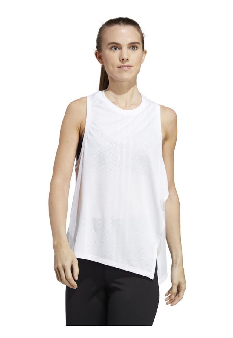 Maiou sport dama Adidas - HIIT QB - respirabil - alb - din materiale reciclate -