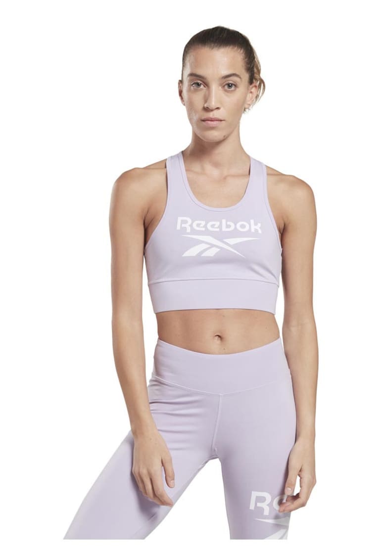 Bustiera sport violet - bumbac elastic - spate tip racerback -