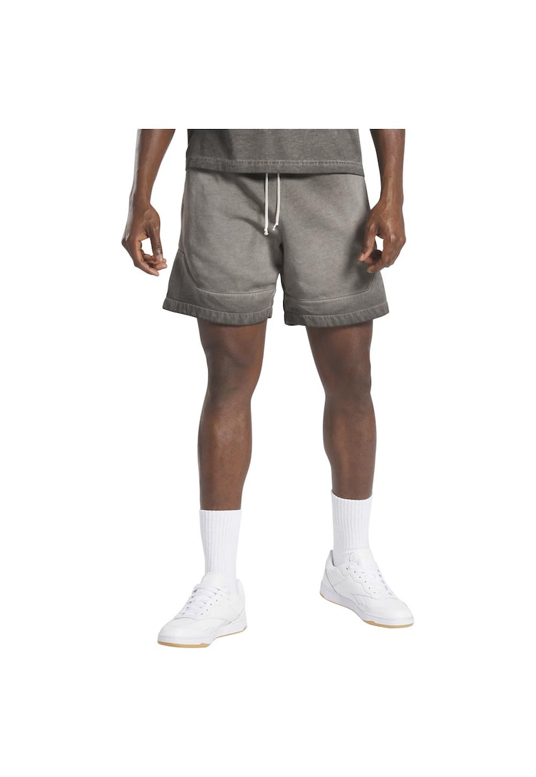 Pantaloni scurti sport gri - bumbac - fleece - croiala normala -