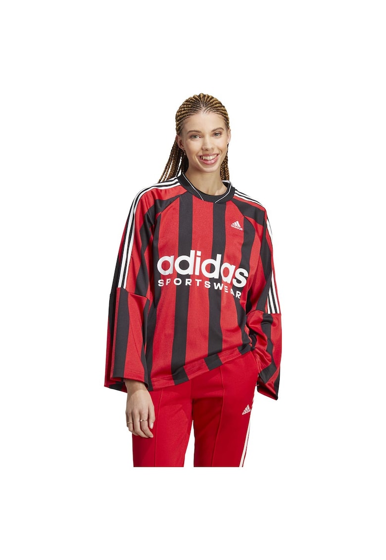 Bluza sport - croiala lejera - rosu/negru