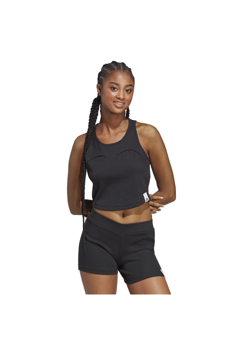 Tricou sport dama fara maneci negru