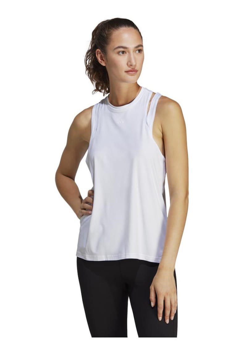 Maiou sport - AEROREADY - alb - materiale reciclate