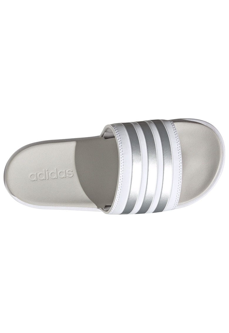 Slapi dama - adidas - Adilette Platform - talpa texturata - alb - sintetic -