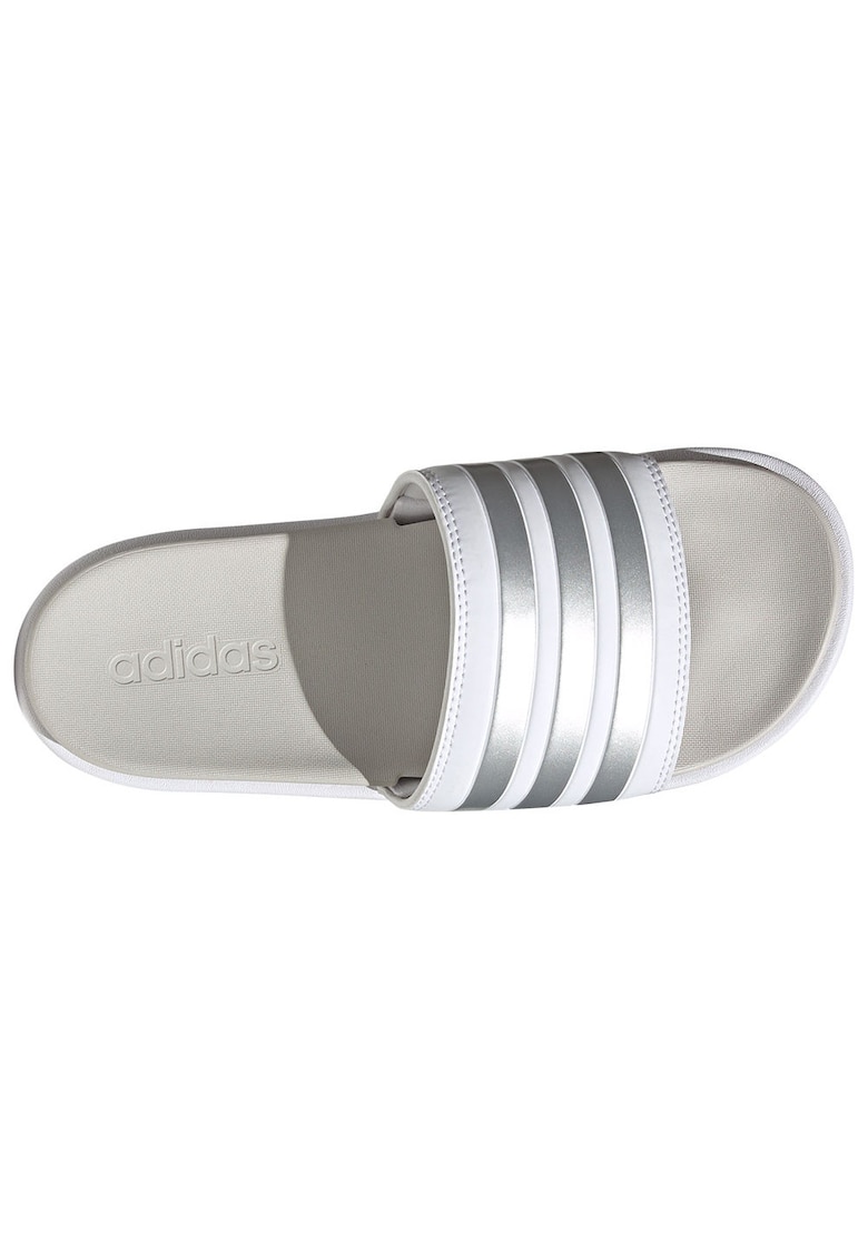 Slapi dama - adidas - Adilette Platform - talpa texturata - alb - sintetic -