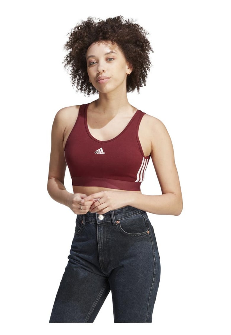Maiou sport dama - crop - rosu - bumbac elastan