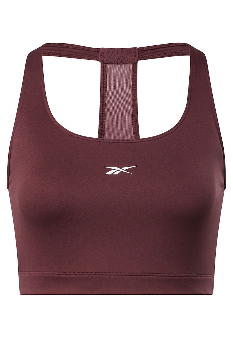 Bustiera sport Identity Training - spate tip racerback - culoare visiniu - material Speedwick