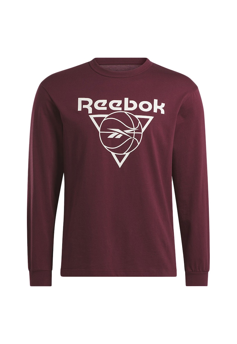 Bluza sport barbati croiala lejera - guler rotund - rosu - bumbac