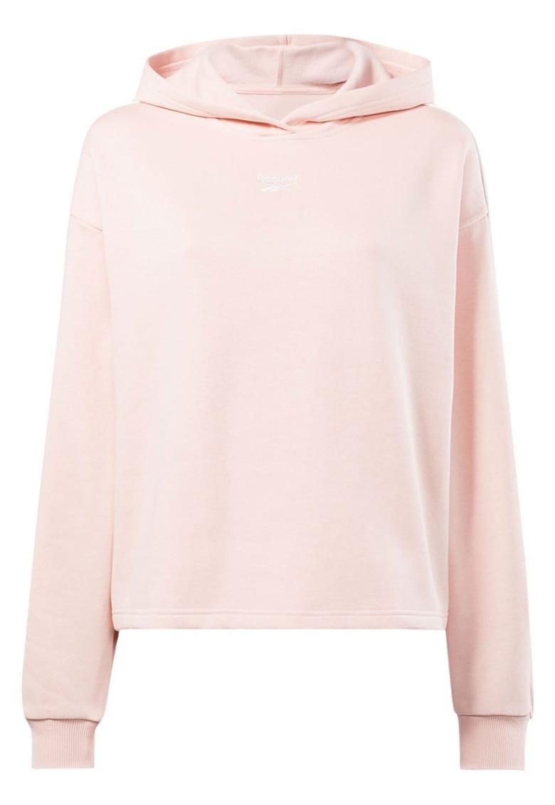 Hanorac dama stil retro - cu gluga - roz - bumbac