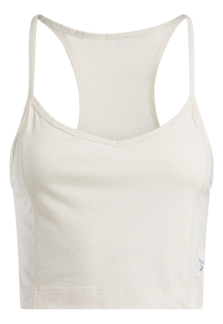Maiou sport dama alb - bumbac - croiala ajustata -