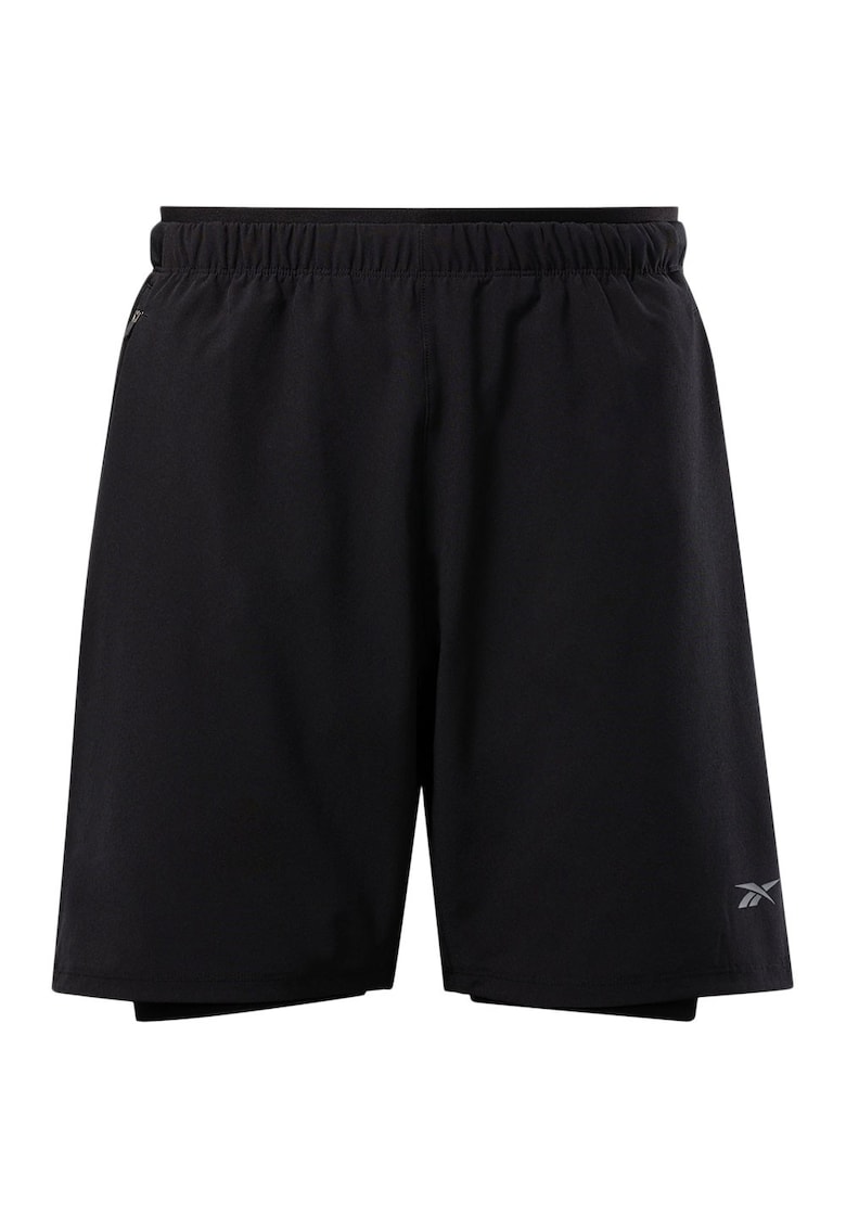 Pantaloni scurti sport barbati poliester - negru