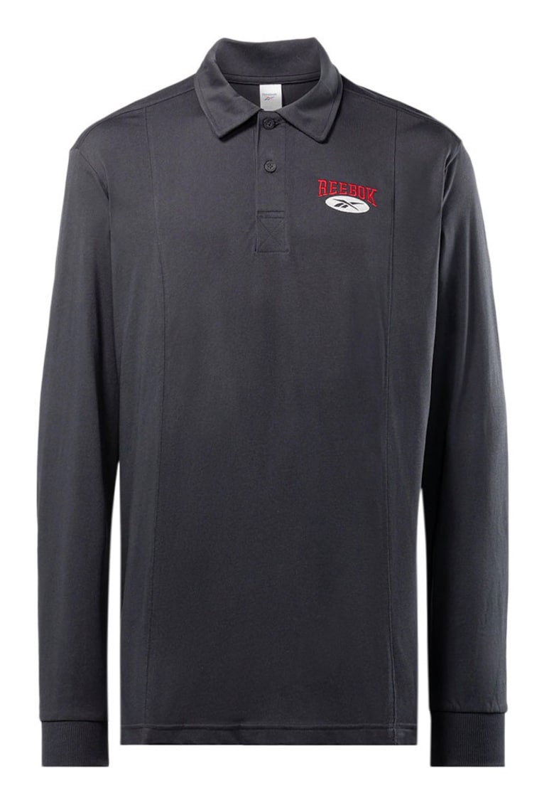 Bluza polo barbati croiala lejera - guler cu doi nasturi - 100% bumbac negru
